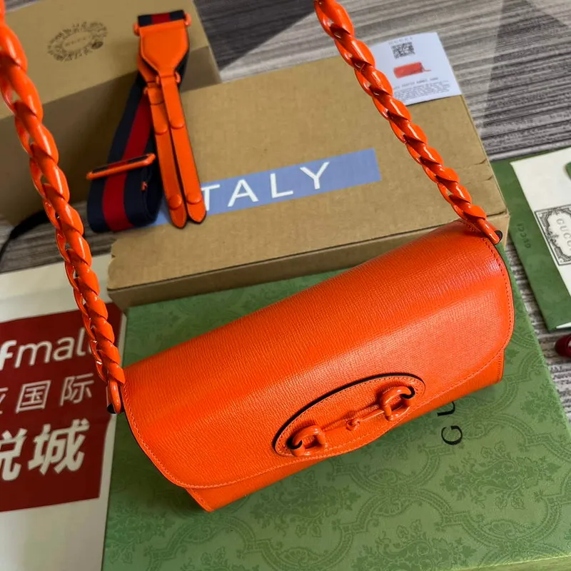 Gucci 724713 Gucci Horsebit 1955 mini bag Orange