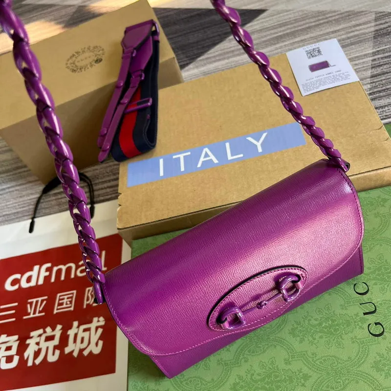 Gucci 724713 Gucci Horsebit 1955 mini bag Purple