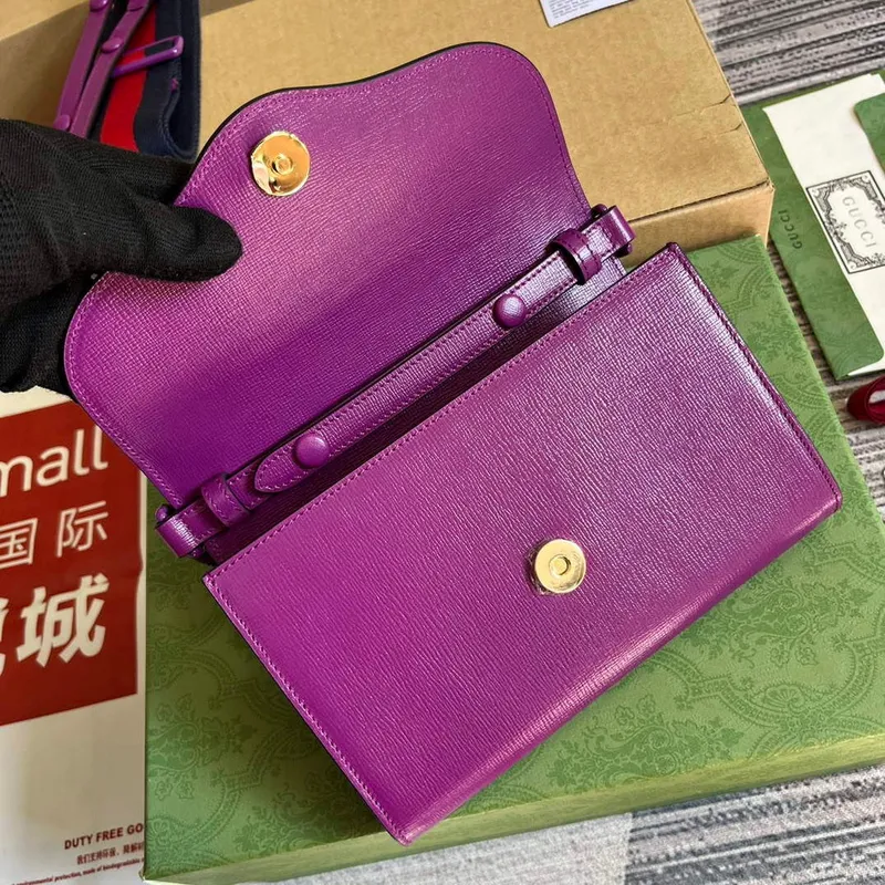 Gucci 724713 Gucci Horsebit 1955 mini bag Purple