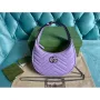 Gucci 699514 GG Marmont half moon shaped mini bag Lilac purple