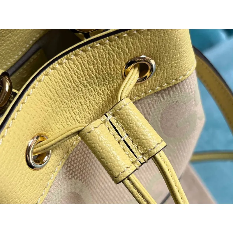 Gucci 550620 Ophidia jumbo GG mini bucket bag yellow