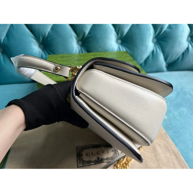 Gucci 735101 Gucci Blondie Top handle Bag White