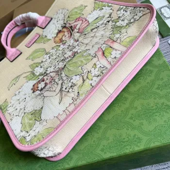 Gucci 550763 Children’s Fairy Print Large Tote Bag Pink