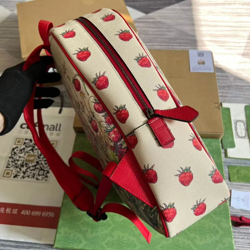 Gucci 433578 Children’s Fairy Print Backpack Red