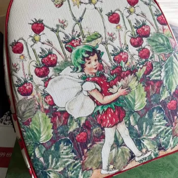 Gucci 433578 Children’s Fairy Print Backpack Red