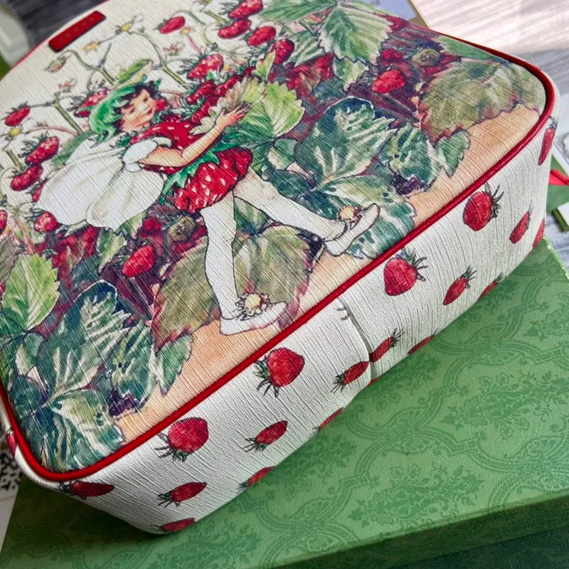 Gucci 433578 Children’s Fairy Print Backpack Red