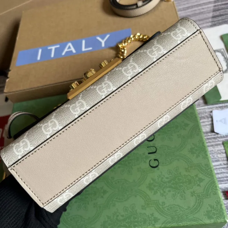 Gucci 735103 Padlock Mini shoulder bag Beige