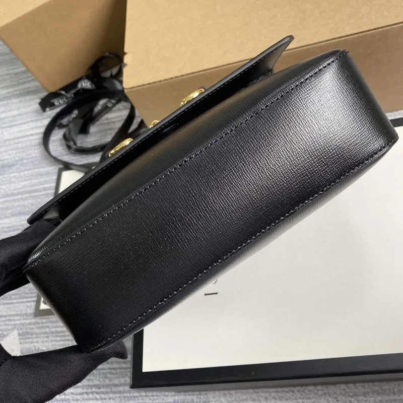 Gucci 645454 Gucci Horsebit 1955 Small Shoulder Bag Black