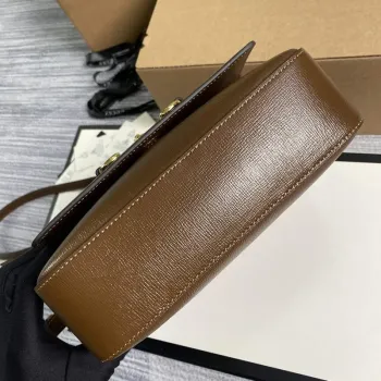 Gucci 645454 Gucci Horsebit 1955 Small Shoulder Bag Brown