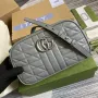 Gucci 447632 GG Marmont small shoulder bag Grey