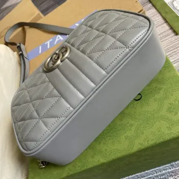 Gucci 447632 GG Marmont small shoulder bag Grey