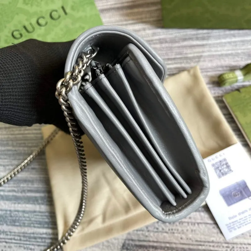 Gucci 474575 GG Marmont mini bag Grey