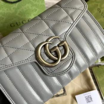 Gucci 474575 GG Marmont mini bag Grey