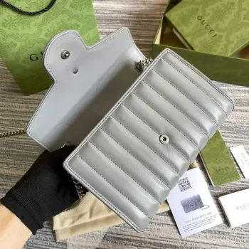 Gucci 474575 GG Marmont mini bag Grey