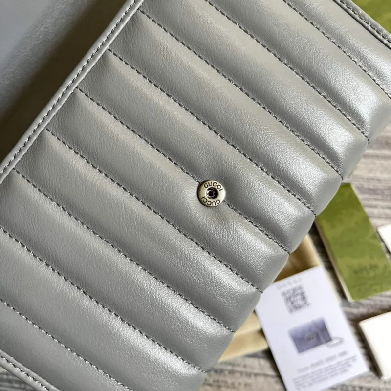 Gucci 474575 GG Marmont mini bag Grey