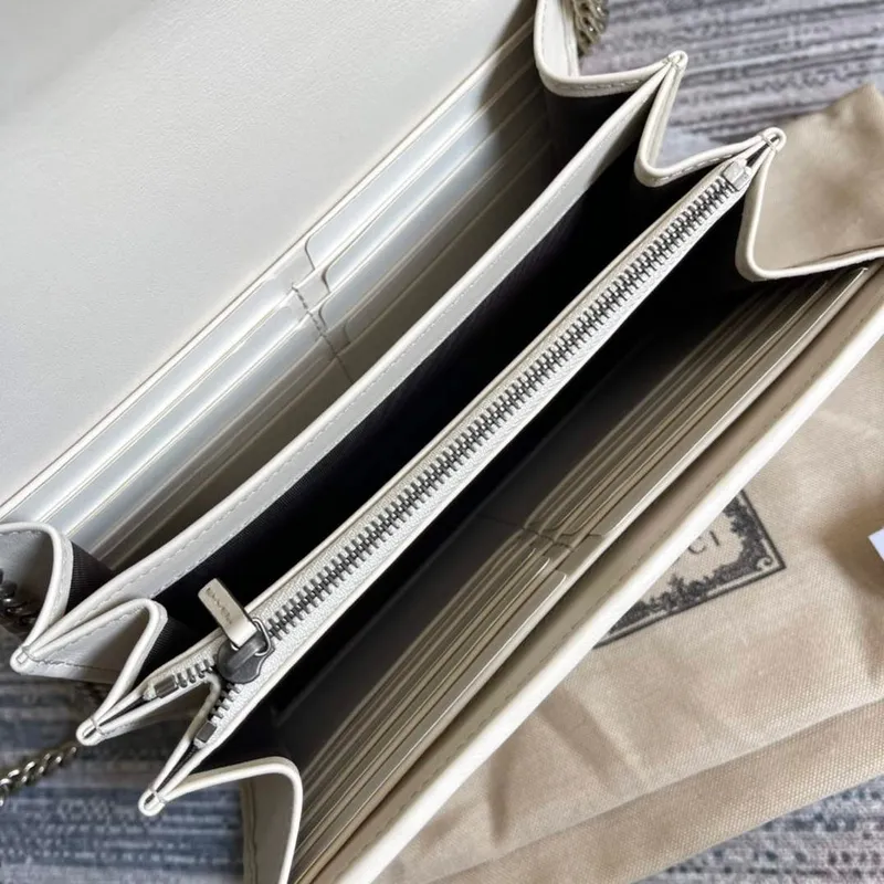 Gucci 474575 GG Marmont mini bag White