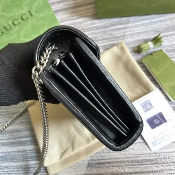 Gucci 474575 GG Marmont mini bag Black