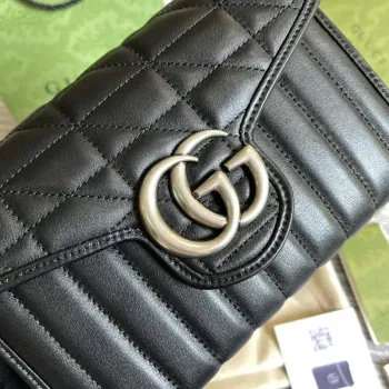 Gucci 474575 GG Marmont mini bag Black
