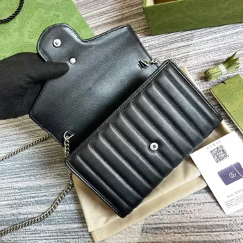 Gucci 474575 GG Marmont mini bag Black