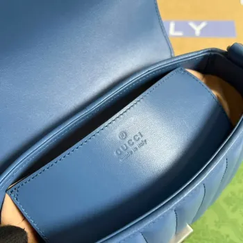Gucci 583571 GG Marmont mini top handle bag Blue