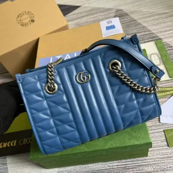 Gucci 681483 GG Marmont small tote bag Blue