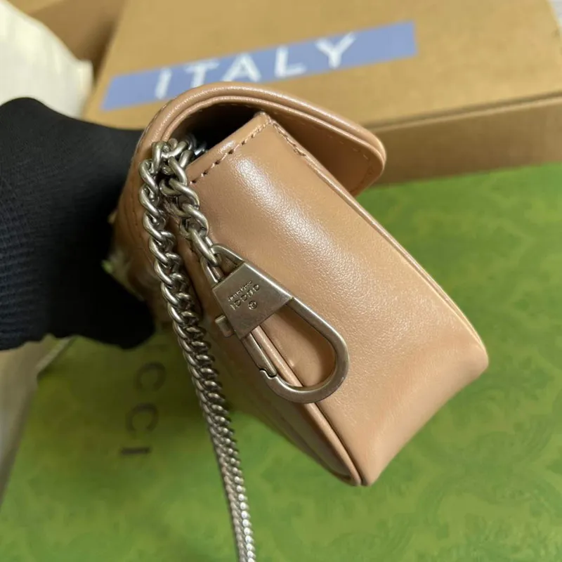 Gucci 476433 GG Marmont Super Mini Bag Pink