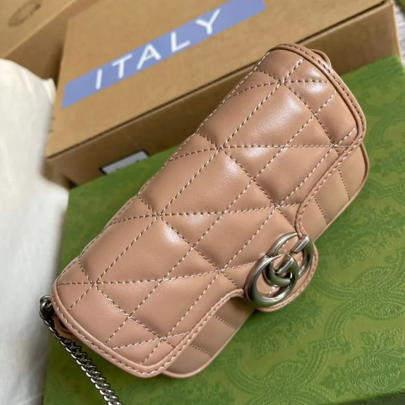 Gucci 476433 GG Marmont Super Mini Bag Pink