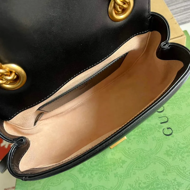 Gucci 739682 GG Marmont Matelassé mini tote bag Black