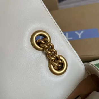 Gucci 739682 GG Marmont Matelassé mini tote bag White