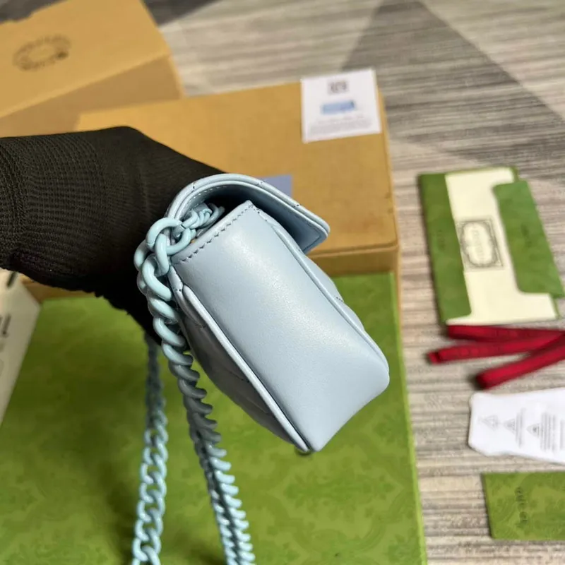 Gucci 699757 GG Marmont Belt Bag Blue