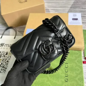 Gucci 699757 GG Marmont Belt Bag Black