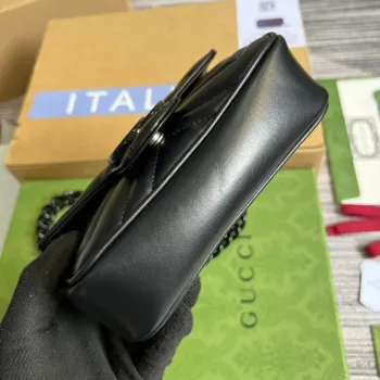 Gucci 699757 GG Marmont Belt Bag Black