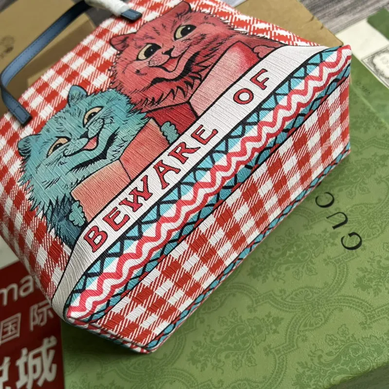 Gucci 410812 Children’s Kitten Print Mini Shopping Bag