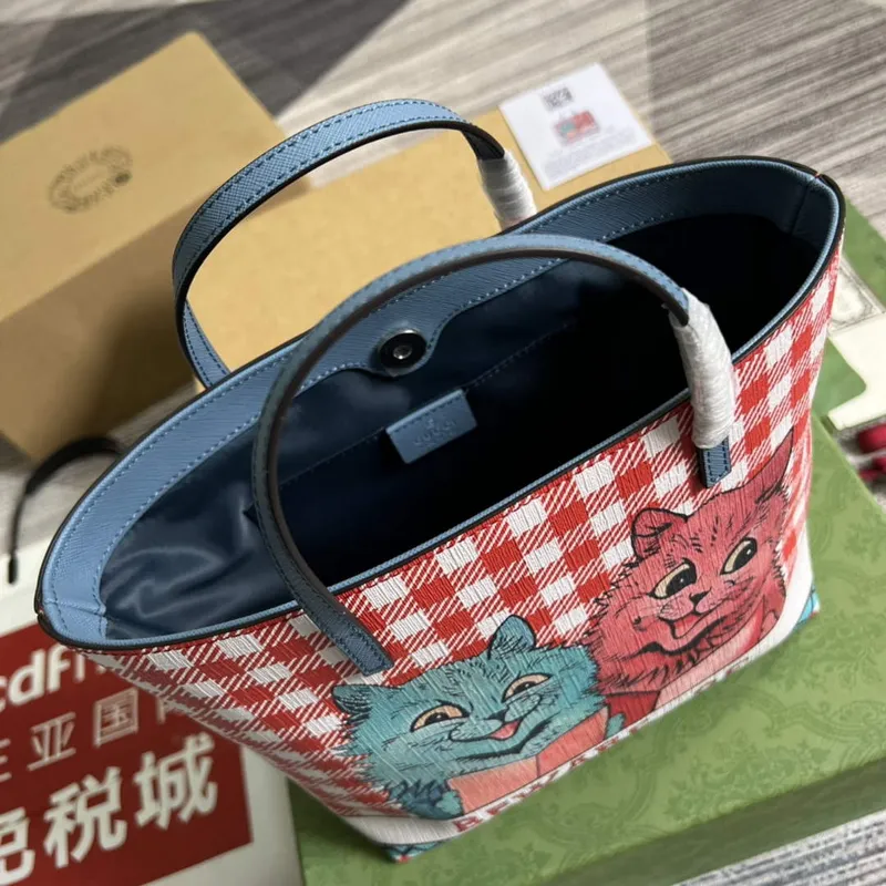 Gucci 410812 Children’s Kitten Print Mini Shopping Bag