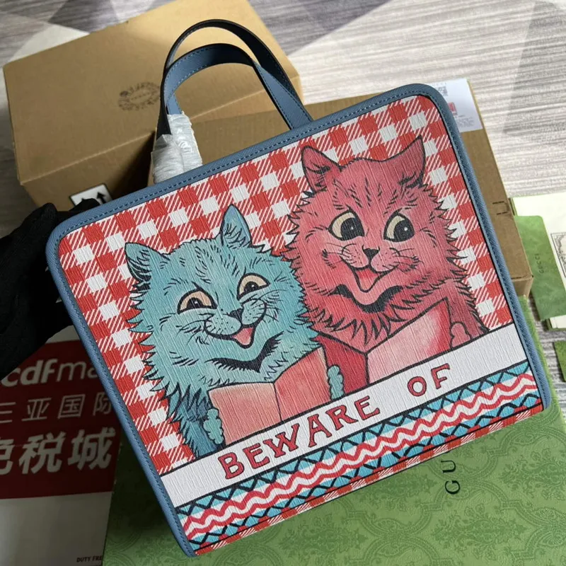 Gucci 605614 Children’s Kitten Print Tote Bag