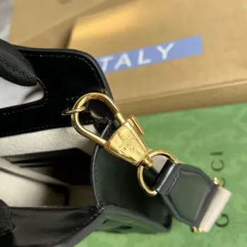 Gucci 723776 GG Matelassé Top Handle Mini Bag Black