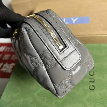 Gucci 726047 GG Matelassé Beauty Case Grey