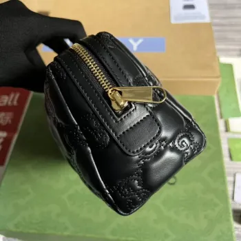 Gucci 726047 GG Matelassé Beauty Case Black