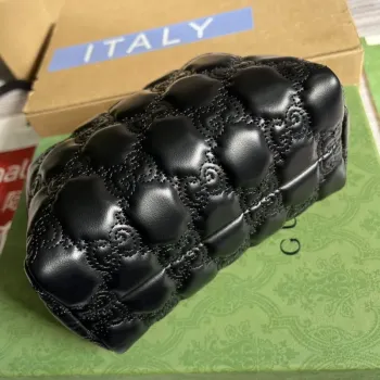 Gucci 726047 GG Matelassé Beauty Case Black