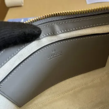 Gucci 735049 GG Matelassé Handbag Grey