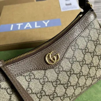 Gucci 735145 GG Supreme Ophidia small handbag Brown