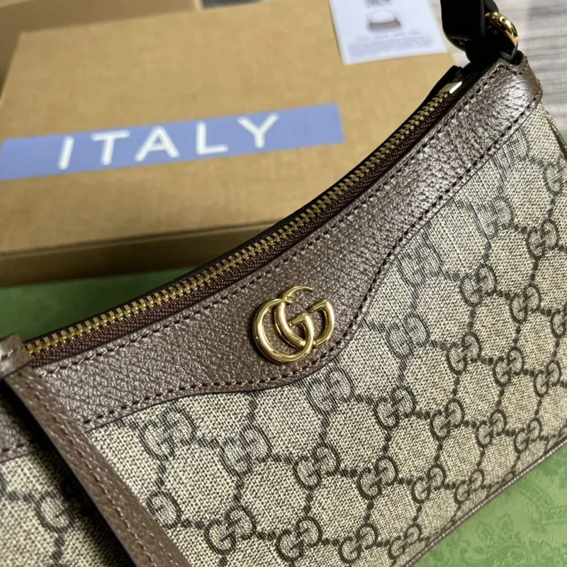 Gucci 735145 GG Supreme Ophidia small handbag Brown