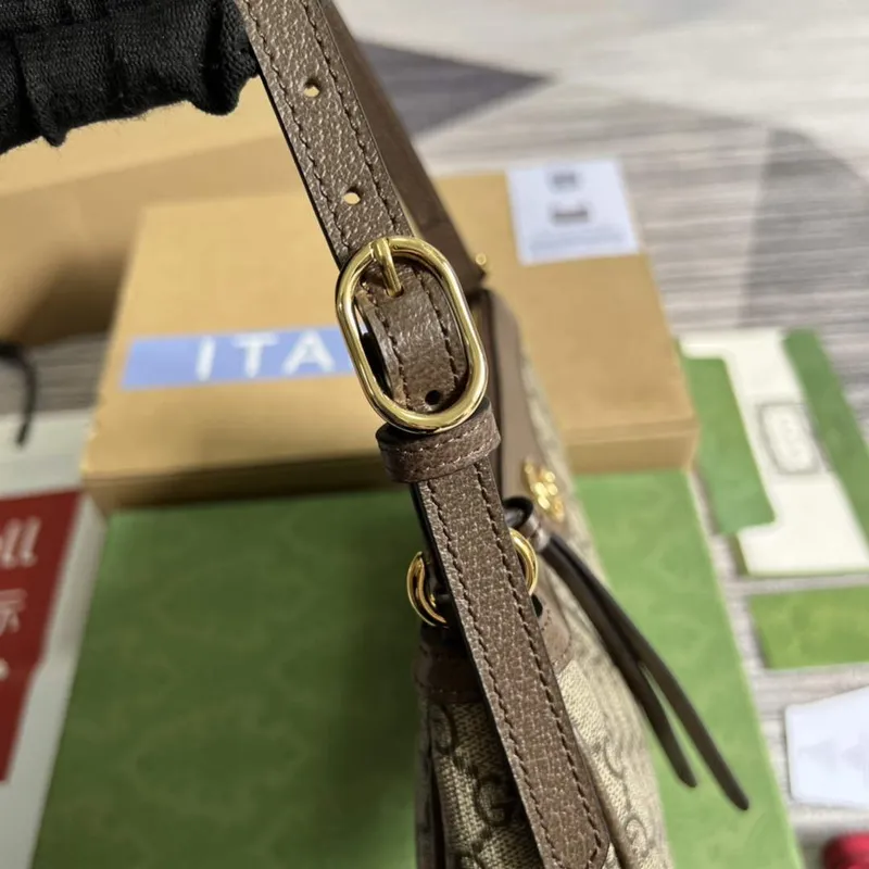 Gucci 735145 GG Supreme Ophidia small handbag Brown