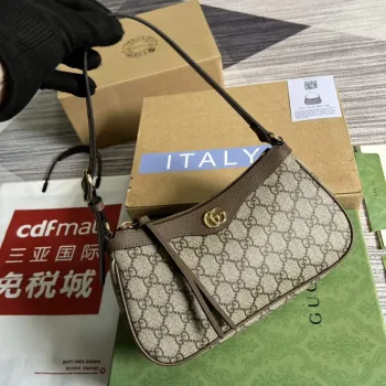 Gucci 735145 GG Supreme Ophidia small handbag Brown