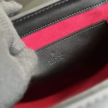 Gucci 679540 Logo print Leather Shoulder Bag Black