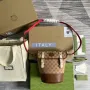 Gucci 630819 Bucket Bag in GG Supreme Canvas and Brown Leather