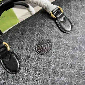 Gucci 696015 Large duffle bag with Interlocking G Black