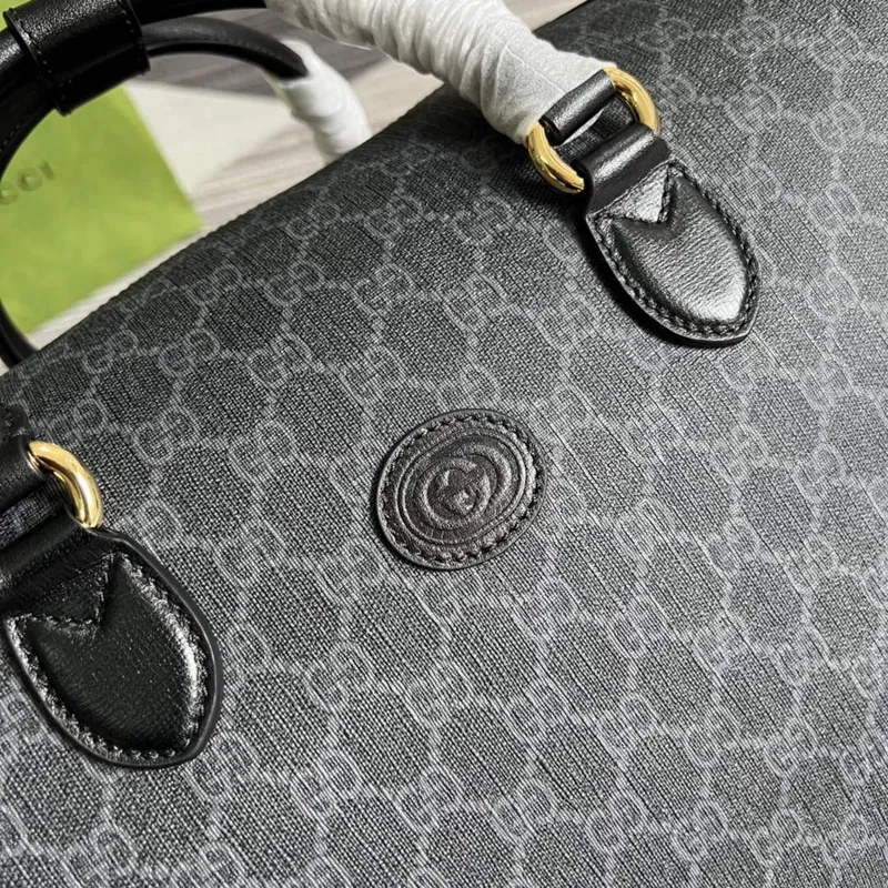 Gucci 696015 Large duffle bag with Interlocking G Black