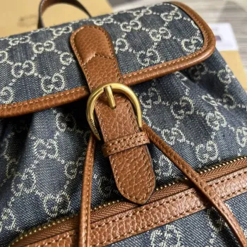 Gucci 674147 Backpack with Interlocking G Blue