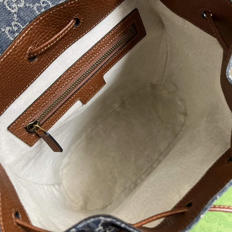 Gucci 674147 Backpack with Interlocking G Blue